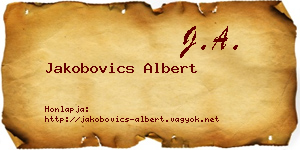 Jakobovics Albert névjegykártya